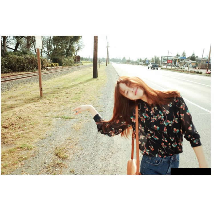 WT6074 Korea Fashion Top Black